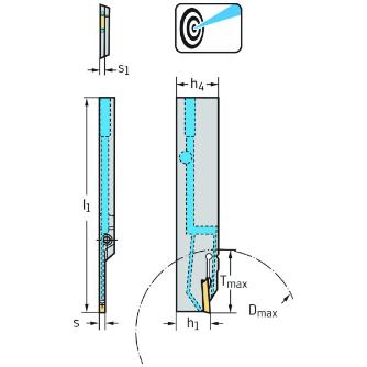 ワルタージャパン（株） 強化型突切りブレード G1041 強化型突切りブレード G1041.32L-3T23GX24-P