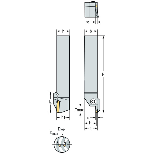ワルタージャパン（株） シャンク工具 端面溝入れ加工 G1111 シャンク工具　端面溝入れ加工 G1111.16R-4T25-064GX24