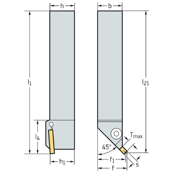 ワルタージャパン（株） シャンク工具 汎用 45° G1551 シャンク工具　汎用　４５° G1551.2020R-T6GX24