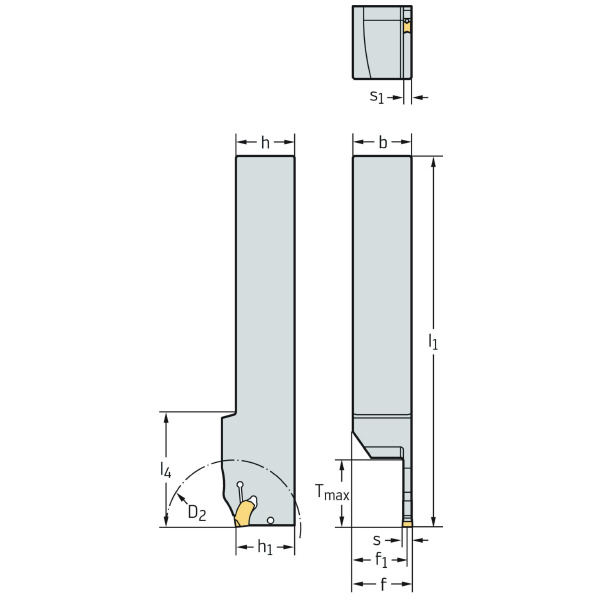ワルタージャパン（株） シャンク工具 外径溝加工 G2012 シャンク工具　外径溝加工 G2012.12R-1.5T15SX