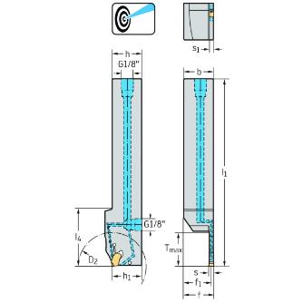 ワルタージャパン（株） シャンク工具 外径溝加工 G2012 シャンク工具　外径溝加工 G2012.12R-3T33SX-P