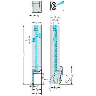 ワルタージャパン（株） シャンク工具 外径溝加工 G2012 シャンク工具　外径溝加工 G2012.1616L-3T16SX-P