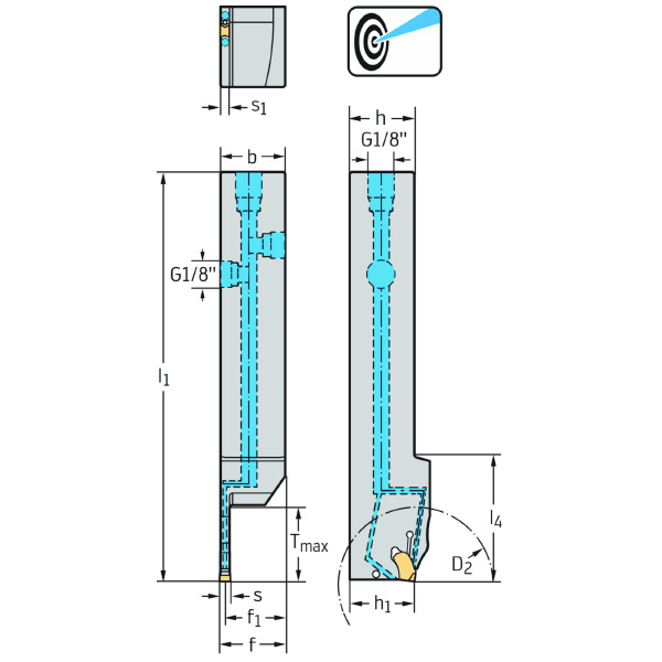 ワルタージャパン（株） シャンク工具 外径溝加工 G2012 シャンク工具　外径溝加工 G2012.1616L-3T16SX-P