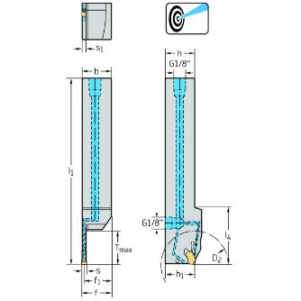 ワルタージャパン（株） シャンク工具 外径溝加工 G2012 シャンク工具　外径溝加工 G2012.16L-4T33SX-P