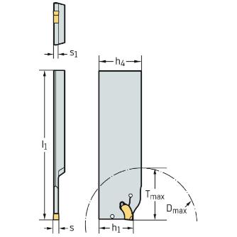 ワルタージャパン（株） 強化型突切りブレード G2042 強化型突切りブレード G2042.32L-4T33SX