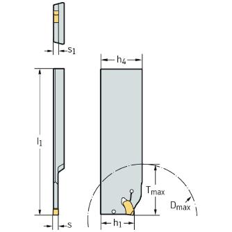 ワルタージャパン（株） 強化型突切りブレード G2042 強化型突切りブレード G2042.32L-4T33SX-C