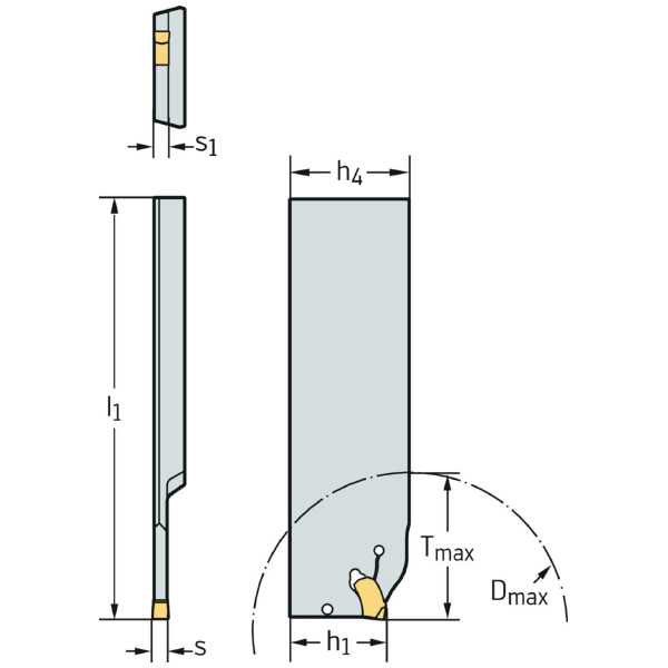 ワルタージャパン（株） 強化型突切りブレード G2042 強化型突切りブレード G2042.32L-4T33SX-C