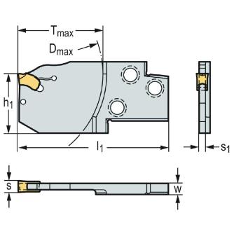 ワルタージャパン（株） 溝入れモジュール 外径溝加工 G2632-E 溝入れモジュール　外径溝加工 G2632-E20L-4T20SX