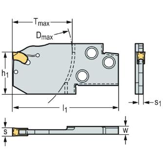 ワルタージャパン（株） 溝入れモジュール 外径溝加工 G2632-E 溝入れモジュール　外径溝加工 G2632-E20R-2T20SX