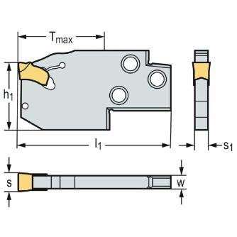 ワルタージャパン（株） 溝入れモジュール 外径溝加工 G2632-E 溝入れモジュール　外径溝加工 G2632-E32N-8T45SX