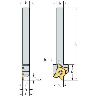 ワルタージャパン（株） シャンク工具 外径溝加工 G3011 シャンク工具　外径溝加工 G3011-1212L-MX22-2