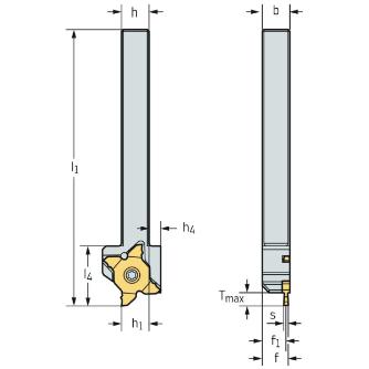 ワルタージャパン（株） シャンク 外径溝加工 G3011 シャンク　外径溝加工 G3011-1616R-MX22-2