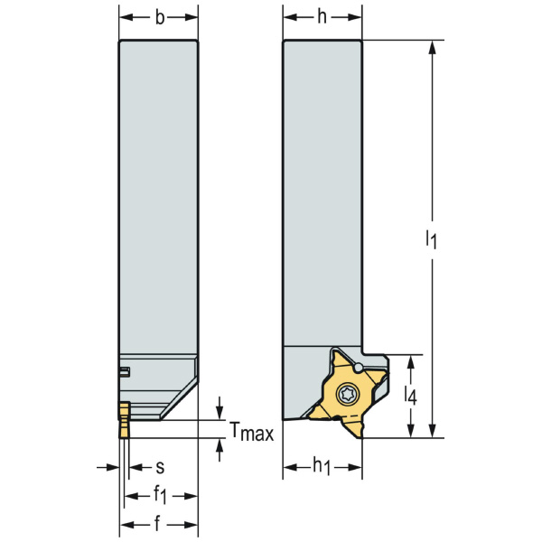 ワルタージャパン（株） シャンク 外径溝加工 G3011 シャンク　外径溝加工 G3011-2525L-MX22-2