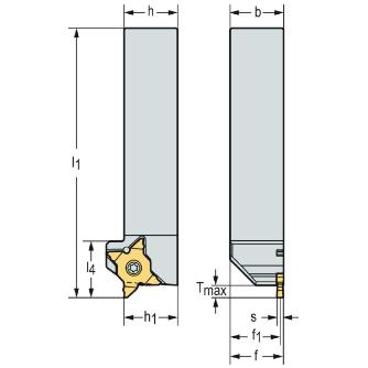 ワルタージャパン（株） シャンク 外径溝加工 G3011 シャンク　外径溝加工 G3011-2525R-MX22-2