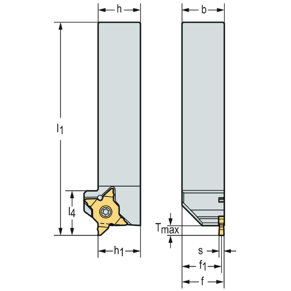 ワルタージャパン（株） シャンク 外径溝加工 G3011 シャンク　外径溝加工 G3011-2525R-MX22-2
