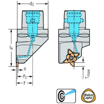 ワルタージャパン（株） 溝入れホルダー 外径溝加工 G3011-C 溝入れホルダー　外径溝加工 G3011-C4L-MX22-2-P