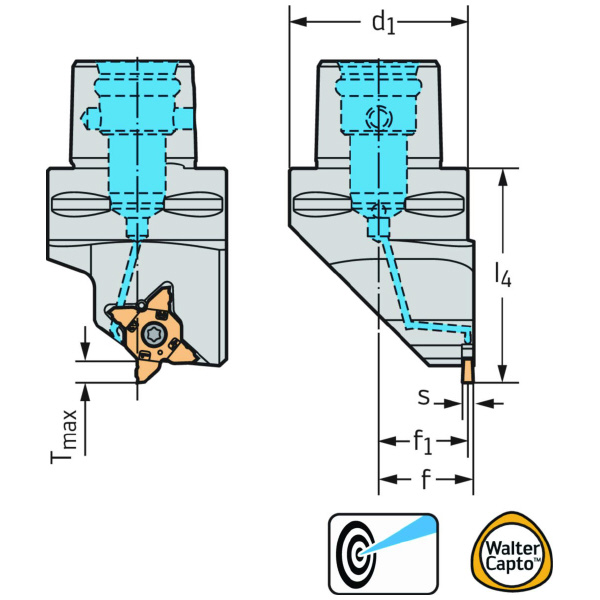 ワルタージャパン（株） 溝入れホルダー 外径溝加工 G3011-C 溝入れホルダー　外径溝加工 G3011-C5R-MX22-4-P