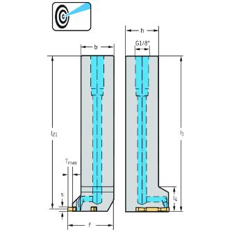ワルタージャパン（株） シャンク工具 外径溝加工 G3021 シャンク工具　外径溝加工 G3021.16L-MX22-4-P
