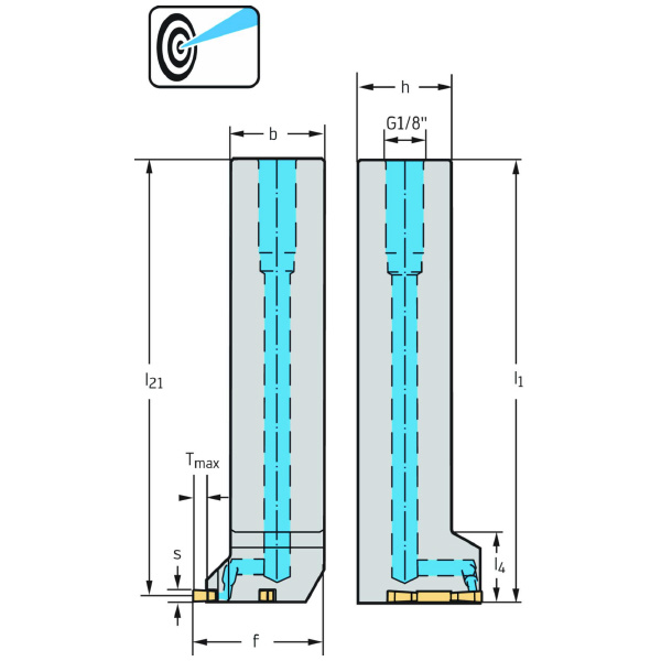 ワルタージャパン（株） シャンク工具 外径溝加工 G3021 シャンク工具　外径溝加工 G3021.16L-MX22-4-P
