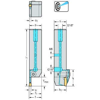 ワルタージャパン（株） シャンク 外径溝加工 G4011 シャンク　外径溝加工 G4011-2020L-4T17DX18-P