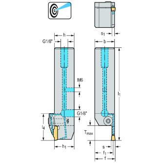 ワルタージャパン（株） シャンク 外径溝加工 G4011 シャンク　外径溝加工 G4011-2020R-4T17DX18-P