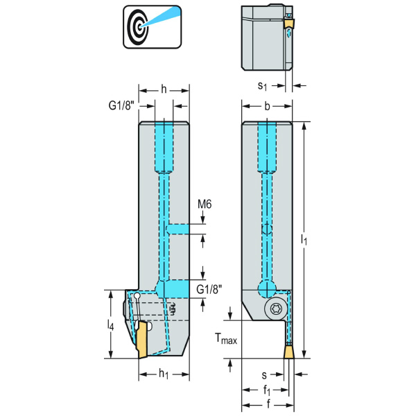 ワルタージャパン（株） シャンク 外径溝加工 G4011 シャンク　外径溝加工 G4011-2020R-4T17DX18-P