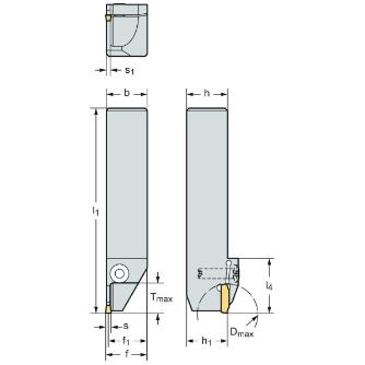 ワルタージャパン（株） シャンク 外径溝加工 G4011 シャンク　外径溝加工 G4011-2525L-3T17DX18