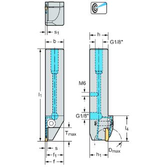 ワルタージャパン（株） シャンク 外径溝加工 G4011 シャンク　外径溝加工 G4011-2525L-3T17DX18-P
