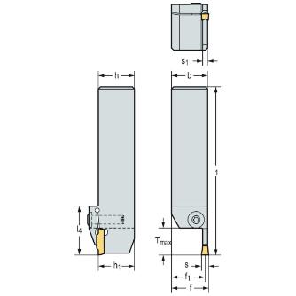 ワルタージャパン（株） シャンク 外径溝加工 G4011 シャンク　外径溝加工 G4011-2525R-2T10DX18