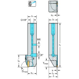 ワルタージャパン（株） シャンク 外径溝加工 G4011 シャンク　外径溝加工 G4011-2525R-2T17DX18-P