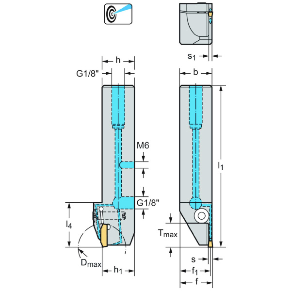 ワルタージャパン（株） シャンク 外径溝加工 G4011 シャンク　外径溝加工 G4011-2525R-2T17DX18-P