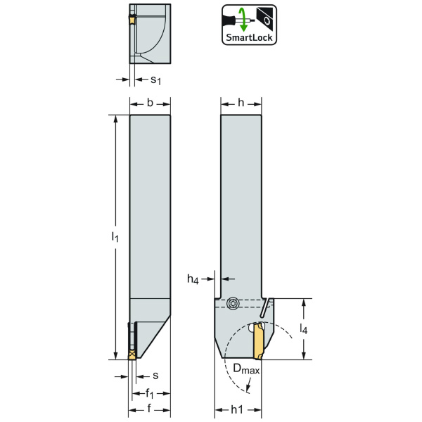 ワルタージャパン（株） シャンク 外径溝加工 G4014 シャンク　外径溝加工 G4014-1212L-3T12DX18