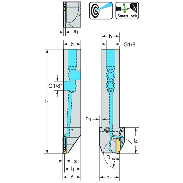 ワルタージャパン（株） シャンク 外径溝加工 G4014 シャンク　外径溝加工 G4014-1616L-3T17DX18-P