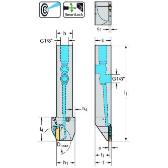 ワルタージャパン（株） シャンク 外径溝加工 G4014 シャンク　外径溝加工 G4014-1616R-2.5T17DX18-P