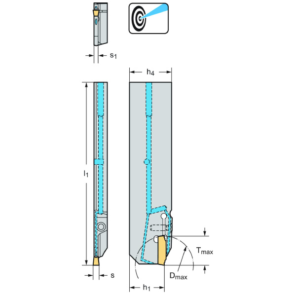 ワルタージャパン（株） 強化型突切りブレード コントラ G4041 強化型突切りブレード　コントラ G4041-26L-2T17DX18-P