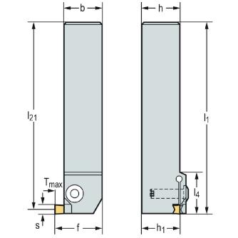 ワルタージャパン（株） シャンク工具 汎用 90° G4521 シャンク工具　汎用　９０° G4521-2020L-T5DX18