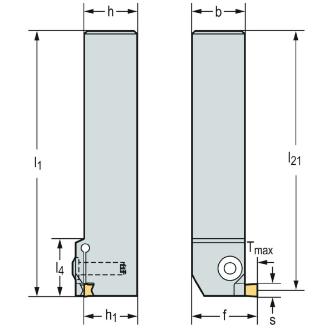 ワルタージャパン（株） シャンク工具 汎用 90° G4521 シャンク工具　汎用　９０° G4521-2020R-T5DX18