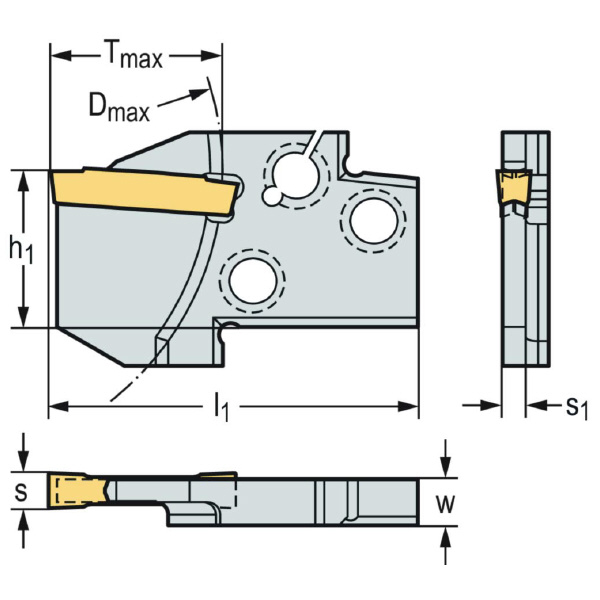 ワルタージャパン（株） 溝入れモジュール 外径溝加工 MSS-E 溝入れモジュール　外径溝加工 MSS-E25L12-GX16-2