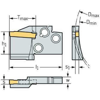 ワルタージャパン（株） 溝入れモジュール 端面溝加工 MSS-E 溝入れモジュール　端面溝加工 MSS-E25R15-GX24-3A150300
