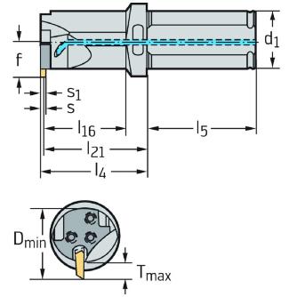 ワルタージャパン（株） ボーリングバー 内径溝加工 NCAI32 ボーリングバー　内径溝加工 NCAI32-3215L-GX16-2