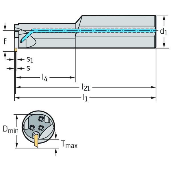 ワルタージャパン（株） ボーリングバー 内径溝加工 NCAI32 ボーリングバー　内径溝加工 NCAI32-4025R-GX16-3