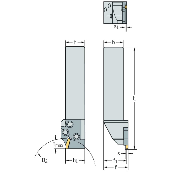 ワルタージャパン（株） シャンク工具 端面溝入れ加工 NCBE シャンク工具　端面溝入れ加工 NCBE25-2525R-GX24-3-21