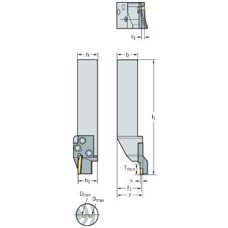 ワルタージャパン（株） シャンク工具 端面溝入れ加工 NCEE シャンク工具　端面溝入れ加工 NCEE20-2020R-GX24-2-2