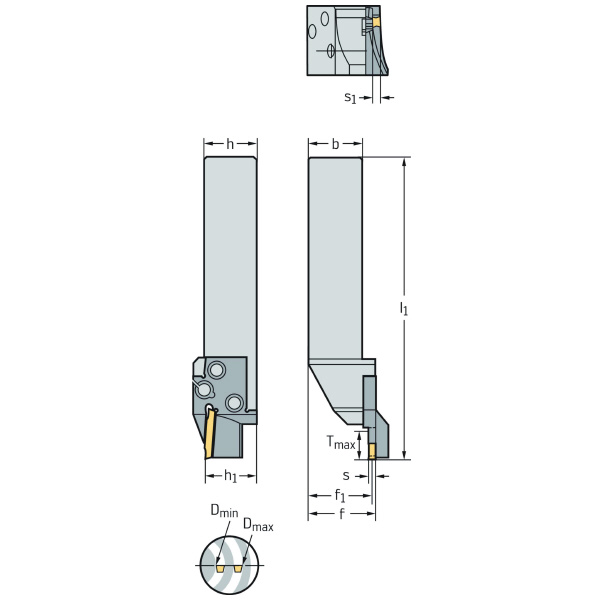 ワルタージャパン（株） シャンク工具 端面溝入れ加工 NCEE シャンク工具　端面溝入れ加工 NCEE20-2020R-GX24-2-2