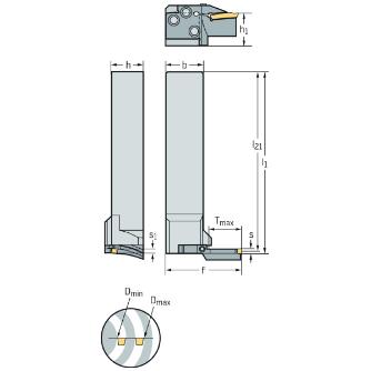 ワルタージャパン（株） シャンク工具 外径溝加工 NCOE シャンク工具　外径溝加工 NCOE25-2525R-GX24-3-1