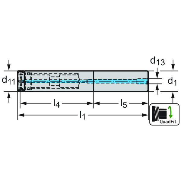 ワルタージャパン（株） CaptoTM アダプター ビビり抑制 A3000 円筒シャンクアダプター　ビビり抑制 A3000-40-Q40-368