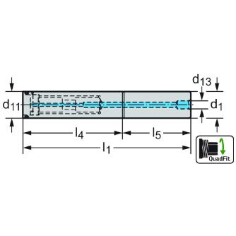 ワルタージャパン（株） 円筒シャンクアダプター ビビり抑制 A3001 円筒シャンクアダプター　ビビり抑制 A3001.64-QL100-953