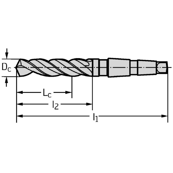 ワルタージャパン（株） テーパーシャンク付きHSSツイストドリル A4244 テーパーシャンク付きＨＳＳツイストドリル A4244-14.25