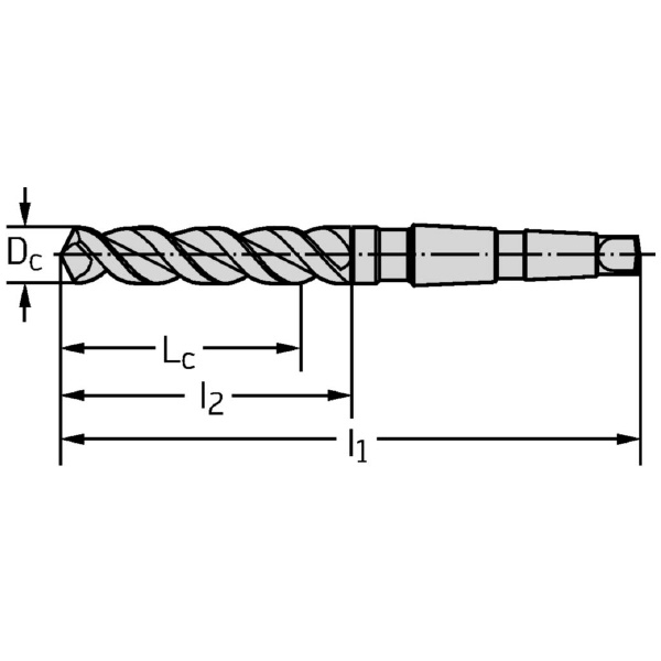 ワルタージャパン（株） テーパーシャンク付きHSSツイストドリル A4422 テーパーシャンク付きＨＳＳツイストドリル A4422-10.2