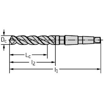 ワルタージャパン（株） テーパーシャンク付HSSドリルEXロング A4622 テーパーシャンク付ＨＳＳドリルＥＸロング A4622-28